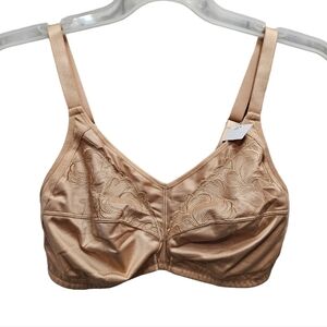 WingsLove Women's Beige Wire Free Bra NWT Ladies Size 38DD